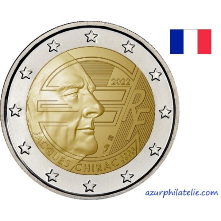 2 euro commémorative -  - 2022 - Jacques Chirac - UNC