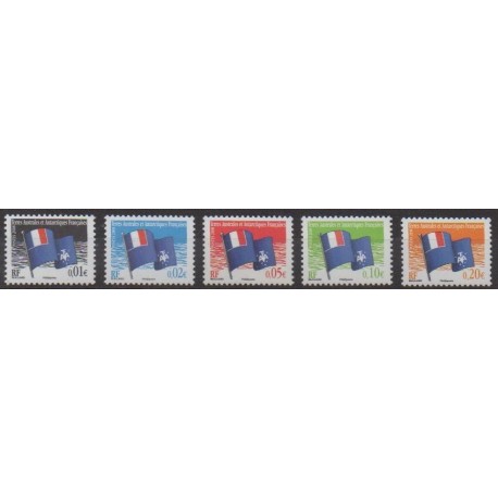 French Southern and Antarctic Territories - Post - 2008 - Nb 494/498 - Flags