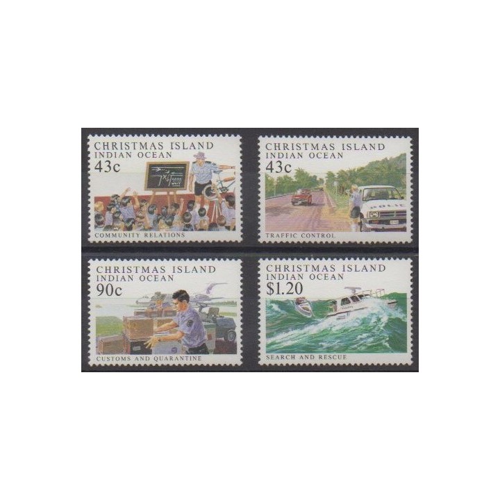 Acheter cette série de timbres des îles Christmas de l'année 1991 (No 337/340).