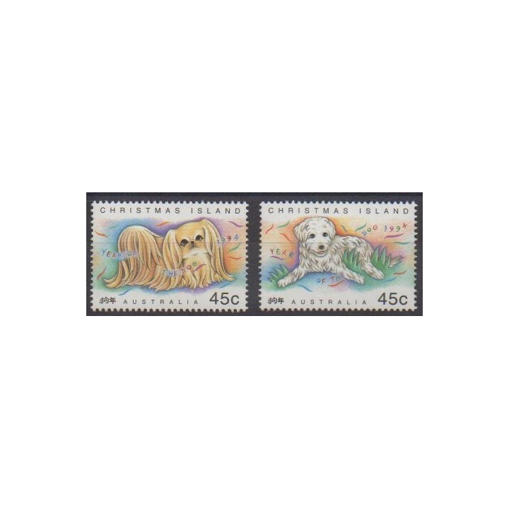 Buy this set of stamps of Christmas Island of the year 1994 (Nb 400/401).