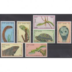 Cambodia - 1988 - Nb 844/850 - Reptils
