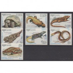 Cambodia - 1987 - Nb 751/757 - Reptils
