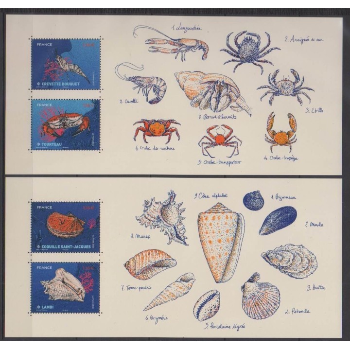 Buy these 2 souvenir sheets of France of the year 2022 (Nb BS190A/BS190B).