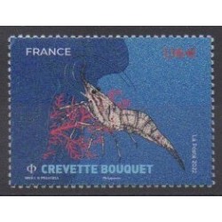 France - Poste - 2022 - Crevette Bouquet - Sea life
