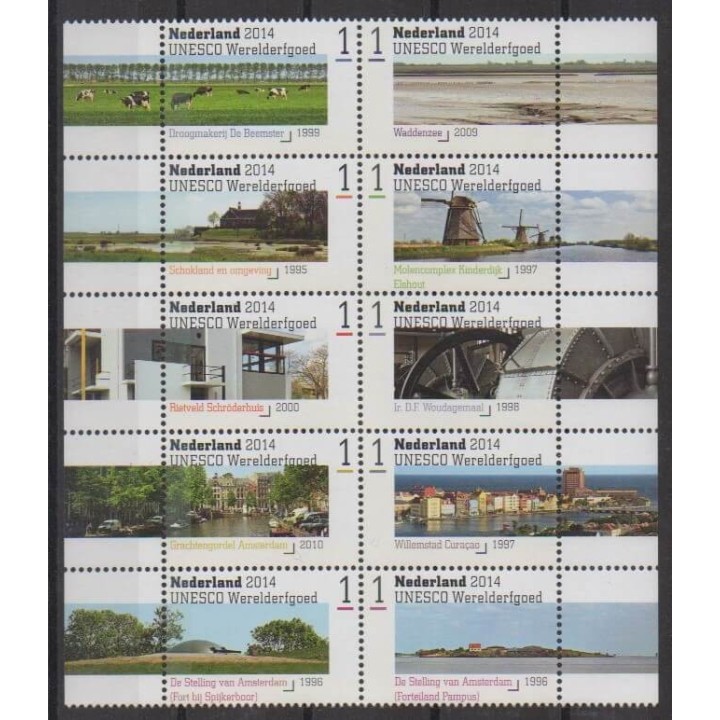 Acheter cette série de timbres des Pays-Bas de l'année 2014 (No 3187/3196).