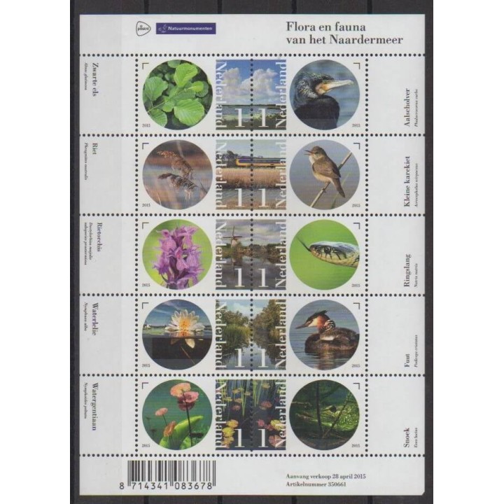 Buy this set of stamps of Netherlands of the year 2015 (Nb 3268/3277).