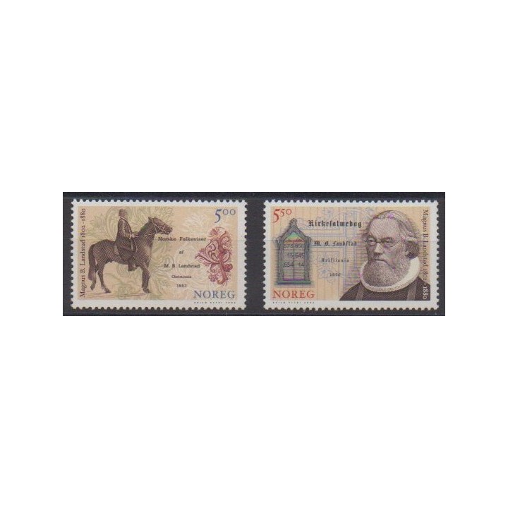 Acheter cette série de timbres de Norvège de l'année 2002 (No 1393/1394).