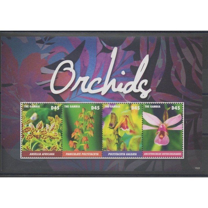 Stamps - orchids - Gambia - 2015 - Nb 5515/5518