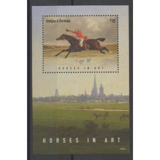 Timbres - chevaux - Antigua et Barbuda - 2015 - No BF 716