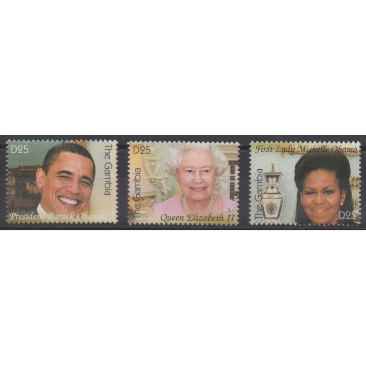 Acheter cette série de timbres de Gambie de l'année 2009 (No 4907/4909).