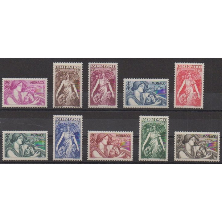 Acheter cette série de timbres de Monaco de l'année 1941 (No 215/224).