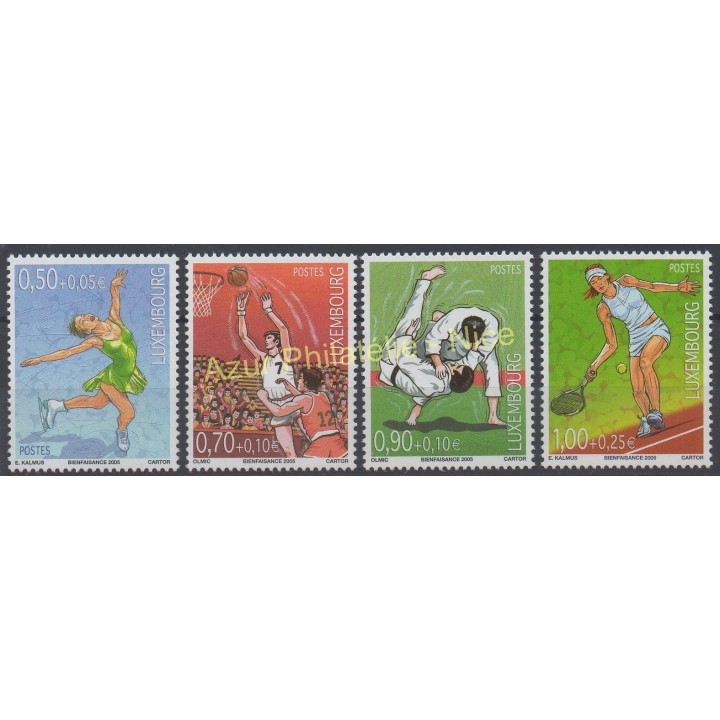 Timbres - Thème sports divers - Luxembourg - 2005 - No 1644/1647