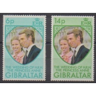 Buy this set of stamps of Gibraltar of the year 1973 (Nb 303/304).