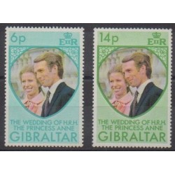 Gibraltar - 1973 - No 303/304 - Royauté - Principauté