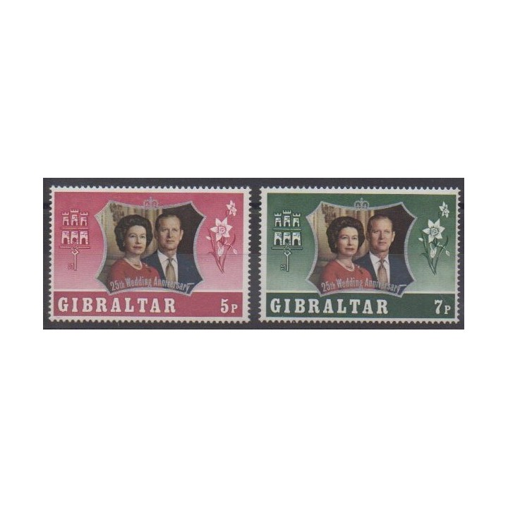 Buy this set of stamps of Gibraltar of the year 1972 (Nb 290/291).