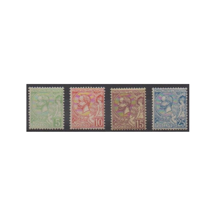Acheter cette série de timbres de Monaco de l'année 1901 (No 22/25).