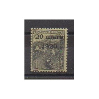 Buy this stamp of Monaco of the year 1920 (Nb 42). - Mint hinged