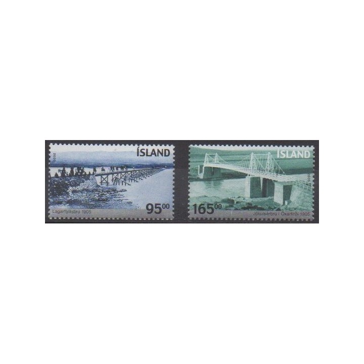 Acheter cette série de timbres d'Islande de l'année 2005 (No 1028/1029).