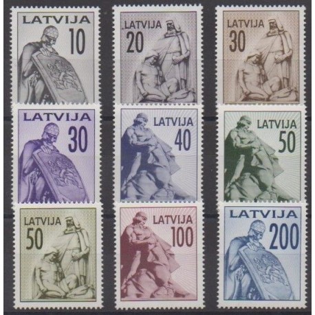 Lettonie - 1992 - No 290/298 - Histoire militaire