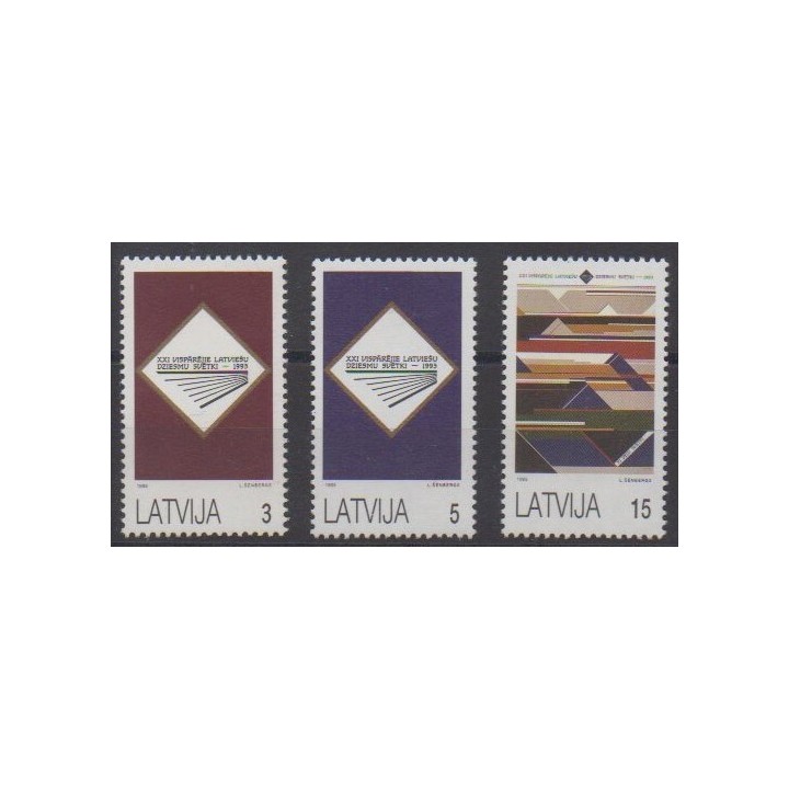 Acheter cette série de timbres de Lettonie  de l'année 1993 (No 321/323).