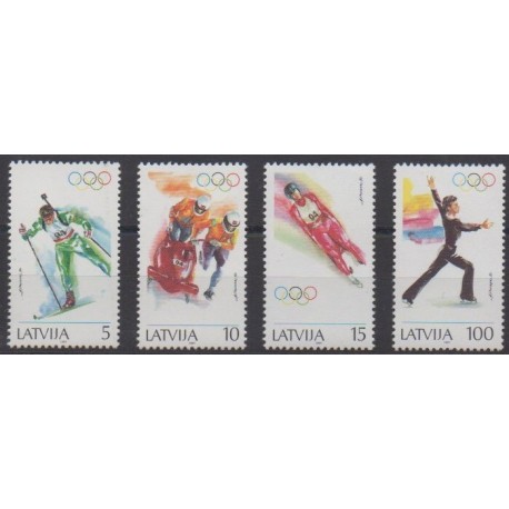 Lettonie - 1994 - No 328/331 - Jeux olympiques d'hiver