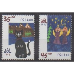 Iceland - 1998 - Nb 853/854 - Christmas - Children's drawings