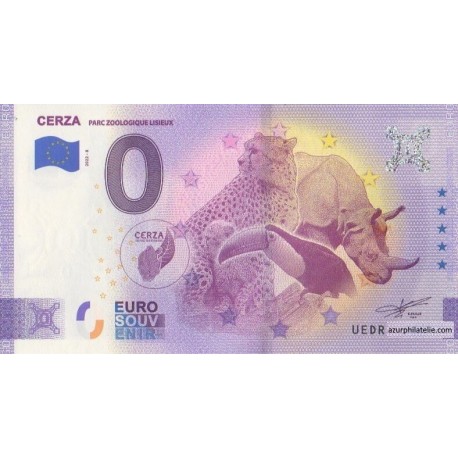 Euro banknote memory - 14 - Cerza - Parc zoologique de Lisieux - 2022-8 - Anniversary