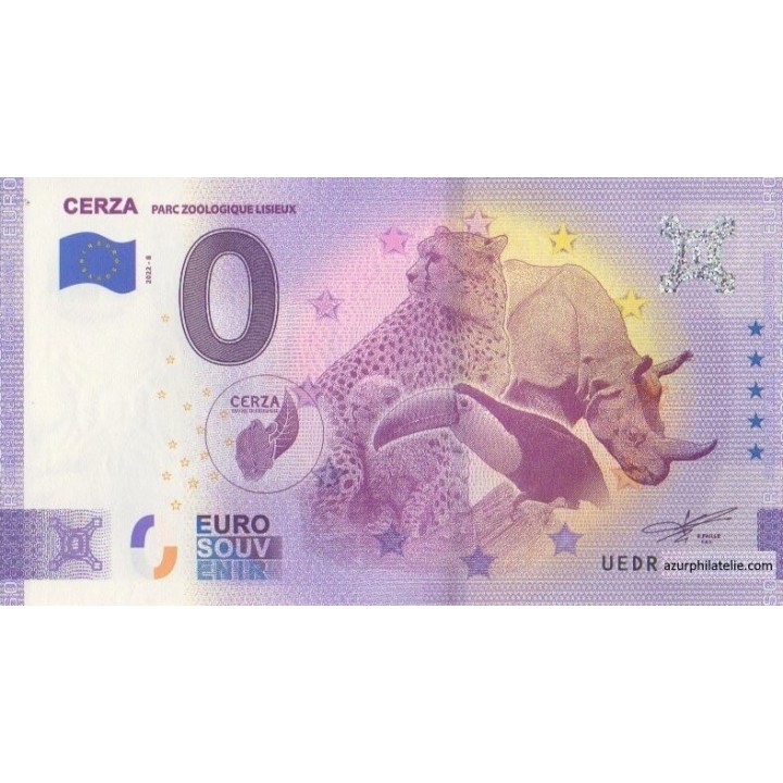 Billet souvenir touristique - 2022-8 - Cerza  - Parc zoologique de Lisieux - (Calvados)