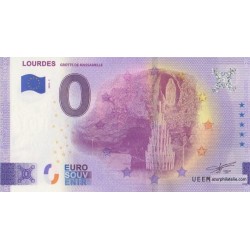 Euro banknote memory - 65 - Lourdes -Grotte de Massabielle - 2022-3