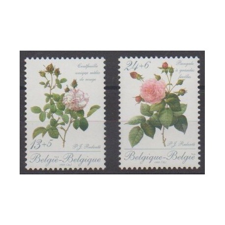 Belgique - 1989 - No 2318/2319 - Roses