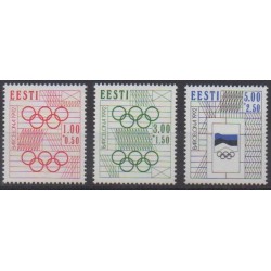 Estonie - 1992 - No 194/196 - Jeux Olympiques d'été