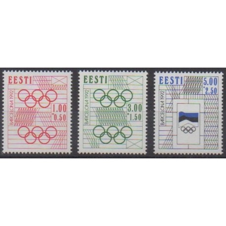 Estonia - 1992 - Nb 194/196 - Summer Olympics