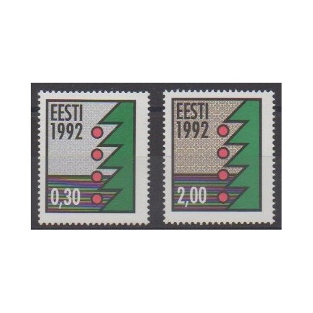 Estonie - 1992 - No 210/211 - Noël