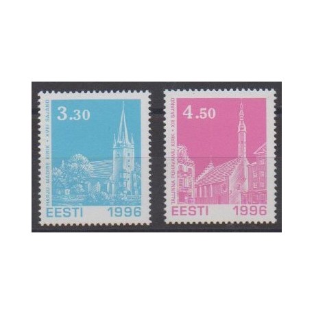 Estonie - 1996 - No 290/291 - Églises