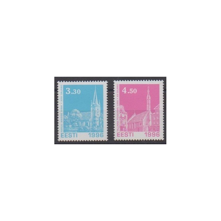 Buy this set of stamps of Estonia of the year 1996 (Nb 290/291).