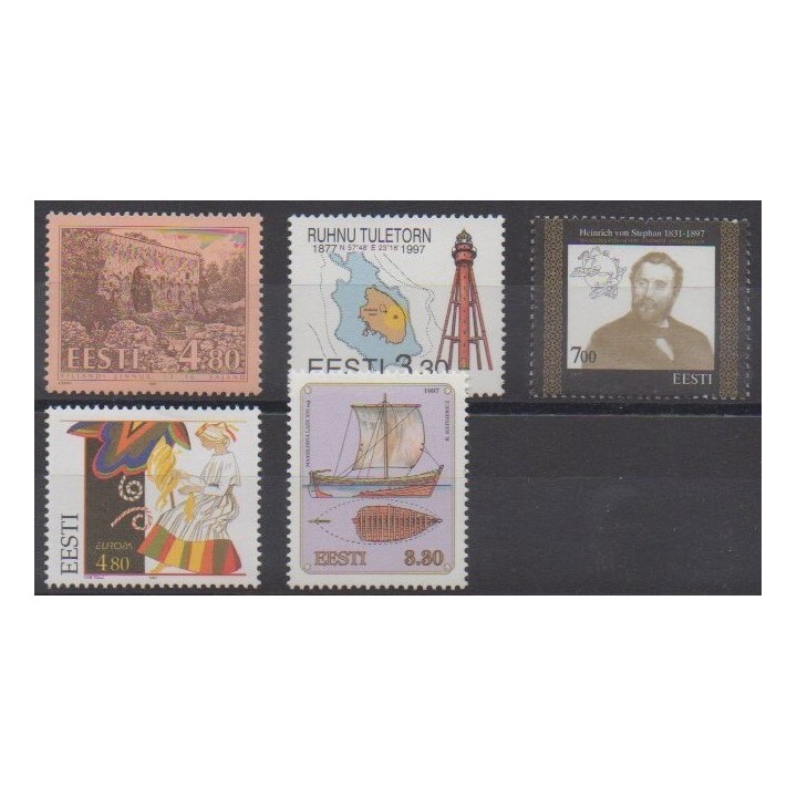 Acheter cette série de timbres d'Estonie de l'année 1997 (No 292/296).