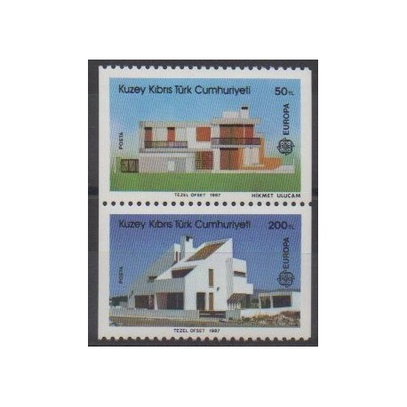 Turkey - Northern Cyprus - 1987 - Nb 190/191 - Architecture - Europa