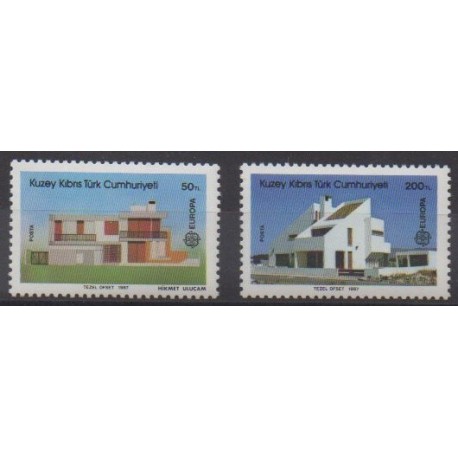 Turkey - Northern Cyprus - 1987 - Nb 188/189 - Architecture - Europa