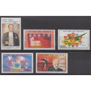 Acheter cette série de timbres de Turquie (Chypre du nord) de l'année 1993 (No 336/340).