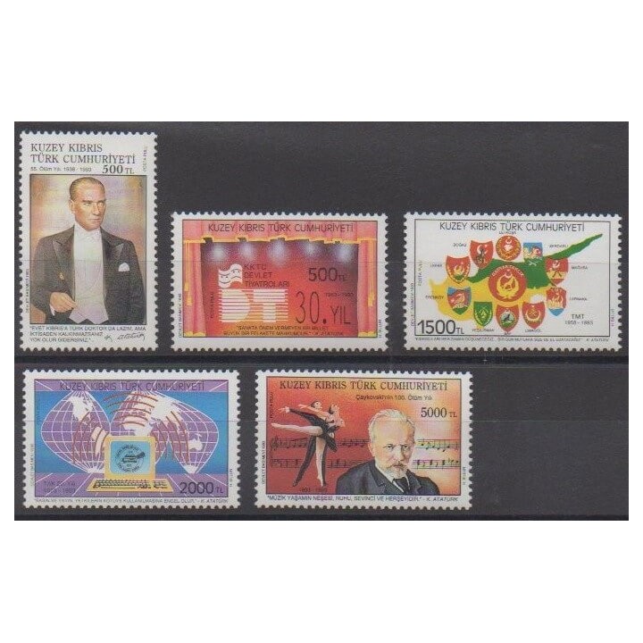 Acheter cette série de timbres de Turquie (Chypre du nord) de l'année 1993 (No 336/340).