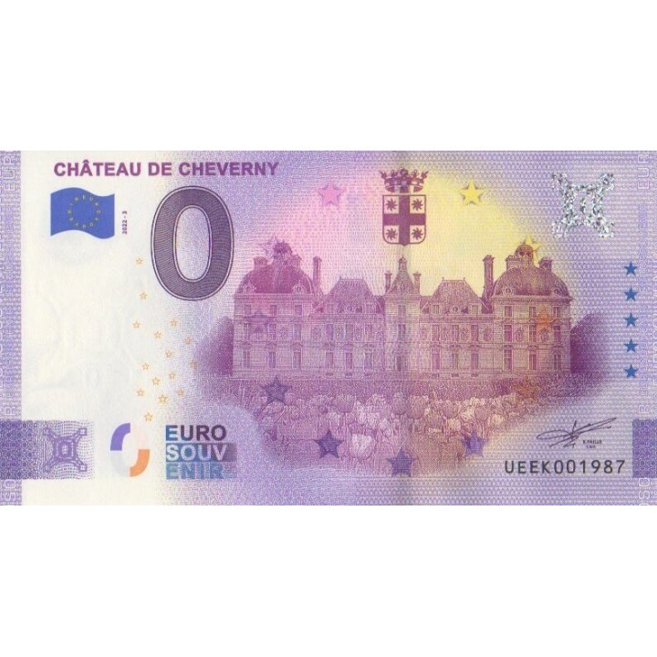 Billet souvenir touristique - 2022-3 - Château de Cheverny - (Loir-et-Cher)