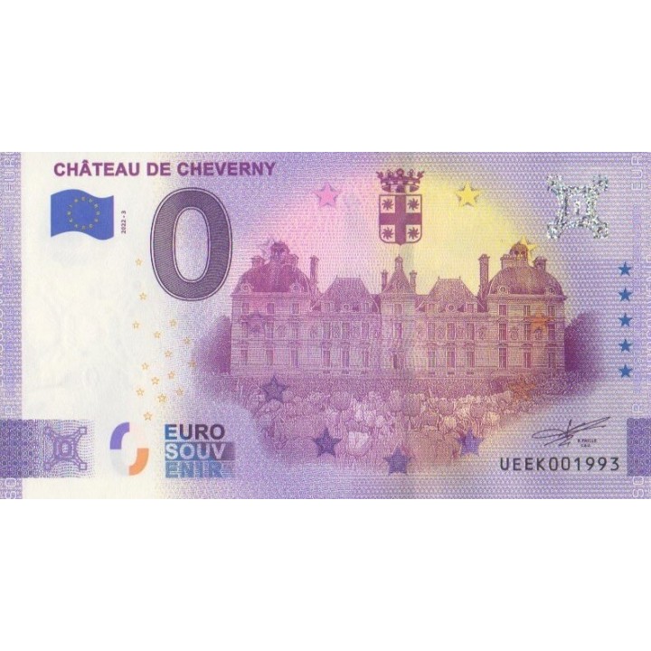 Billet souvenir touristique - 2022-3 - Château de Cheverny - (Loir-et-Cher)