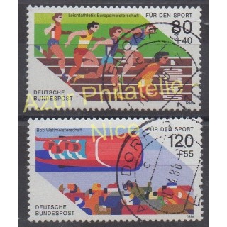Timbres - Thème sports divers - Allemagne occidentale (RFA) - 1986 - No 1101/1102
