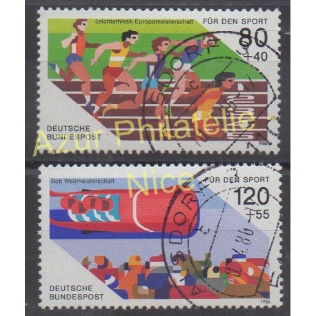 Allemagne occidentale (RFA) - 1986 - No 1101/1102 - Sport - Oblitéré