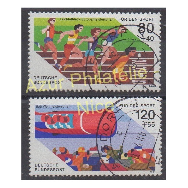 Timbres - Thème sports divers - Allemagne occidentale (RFA) - 1986 - No 1101/1102
