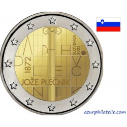 2 euro commémorative - Slovénie - 2022 - 150 ans de la naissance de l'architecte Joze Plecnik - UNC