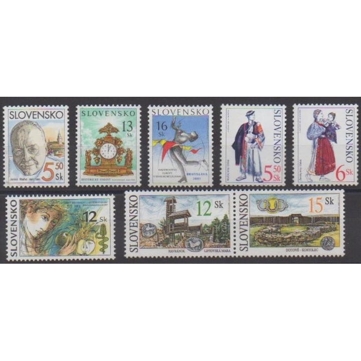Acheter cette série de timbres de Slovaquie de l'année 2001 (No 338/345).