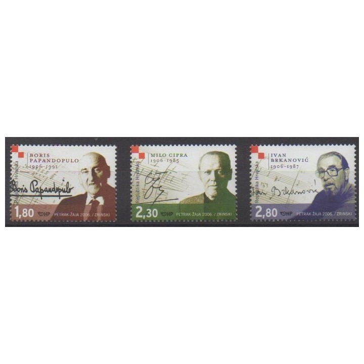 Buy this set of stamps of Croatia of the year 2006 (Nb 706/708).
