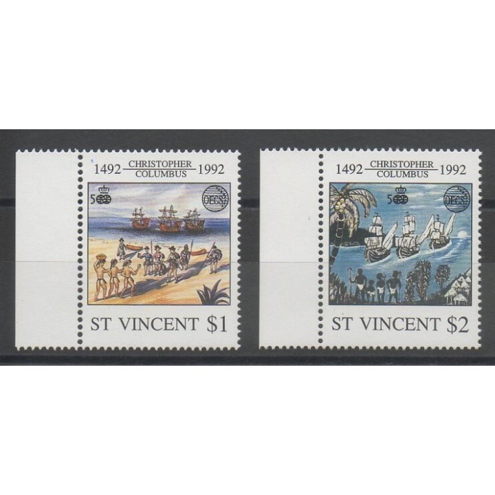 Stamps - Christophe Colomb - Saint Vincent - 1992 - Nb 1514/1515