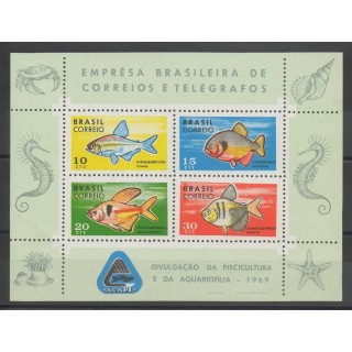 Timbres - poissons - Brésil - 1969 - No BF 23